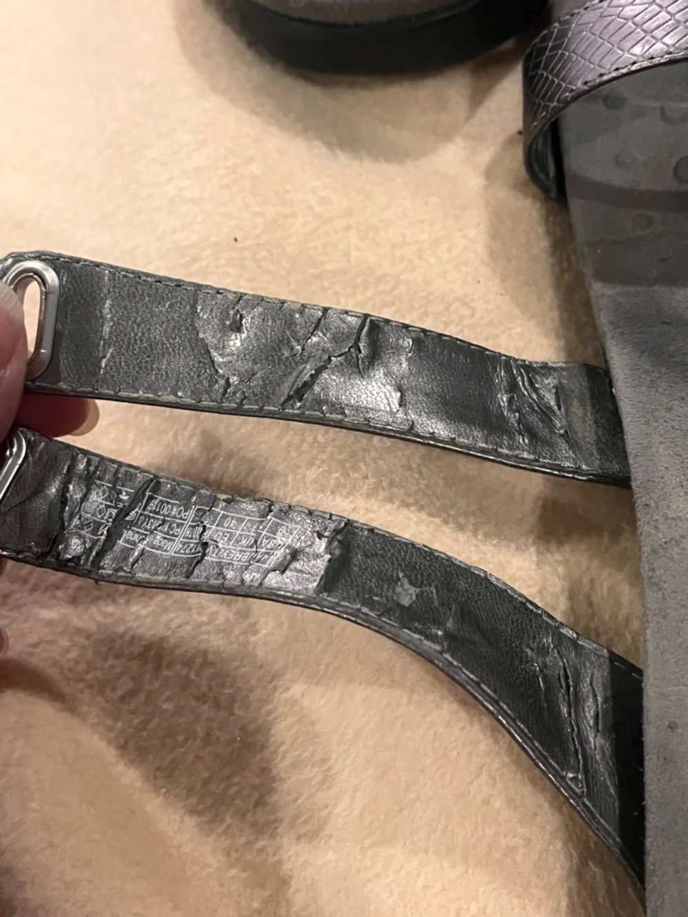 Vionic Pewter Aubrey Textured-Strap Slide Sandals size 9